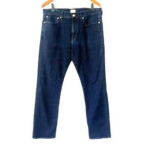 J.Crew Men's Jeans 34 x 32 Dark wash 770 Straight 5-Pocket Classic Casual
